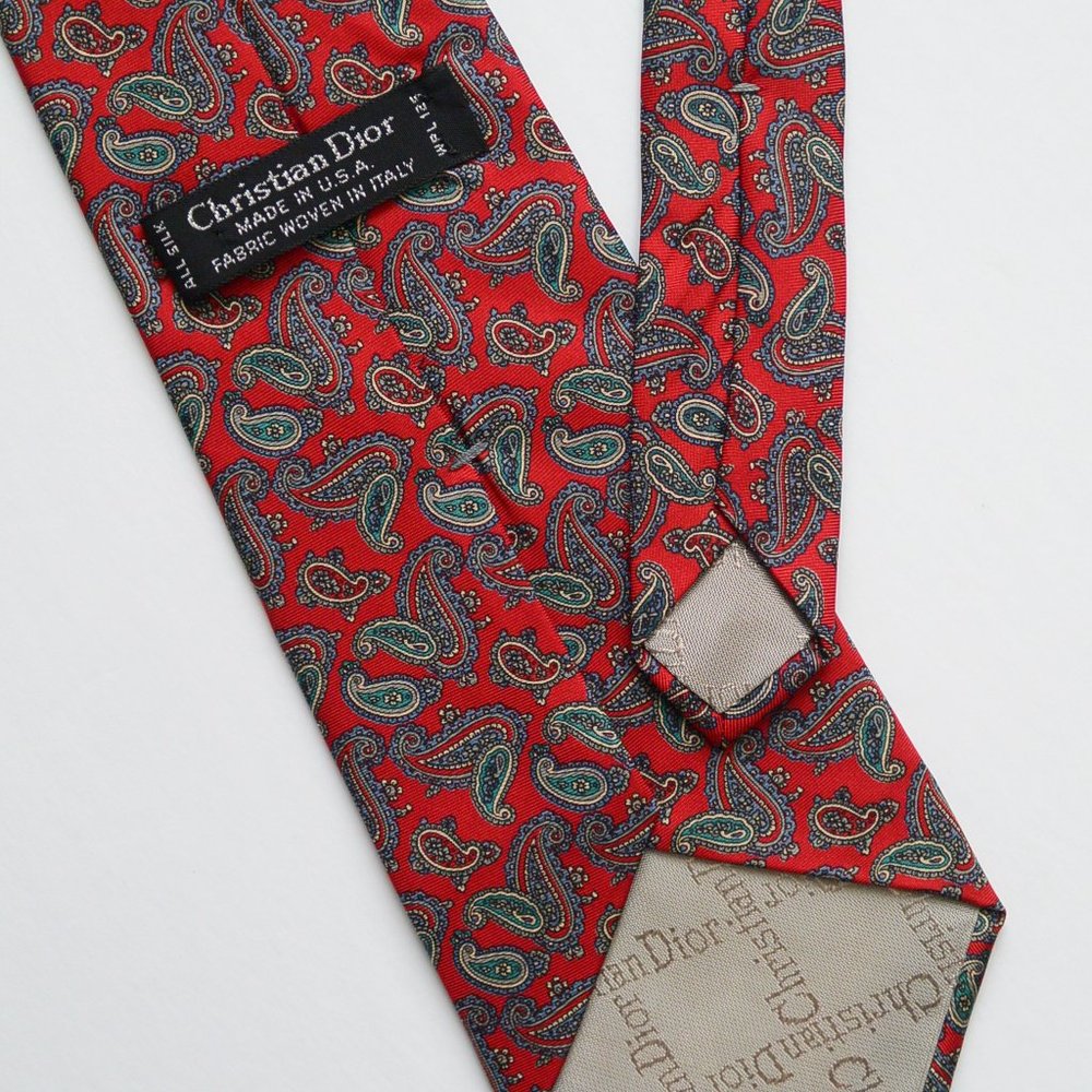 DIOR - Red Paisley Tie